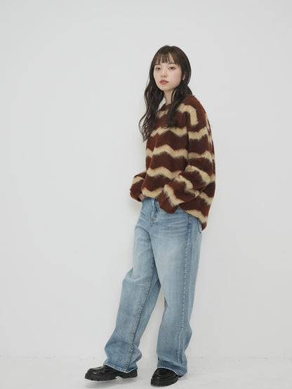 wave mohair knit