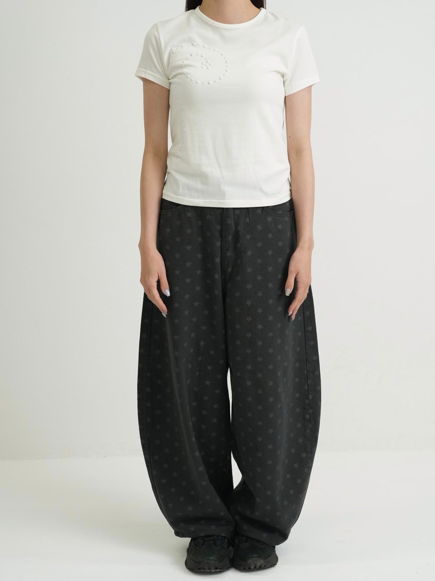 star dot balloon pants