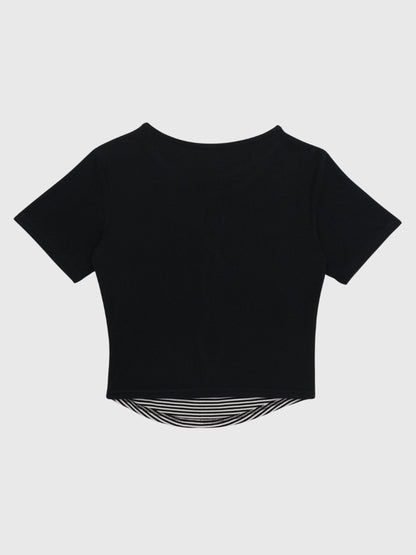 cut out stripe tops