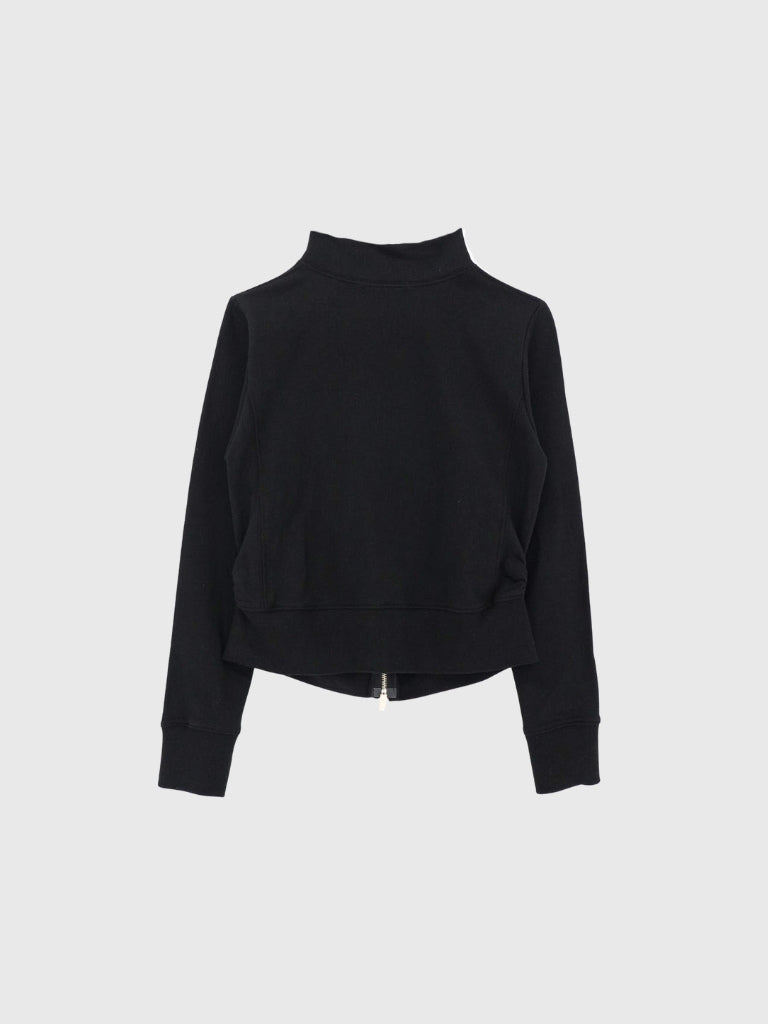 eyelet wave zip tops
