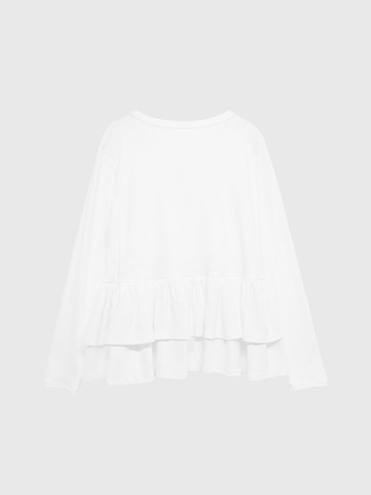frill front ribbon cardigan