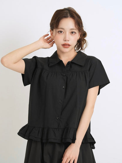 gather frill blouse