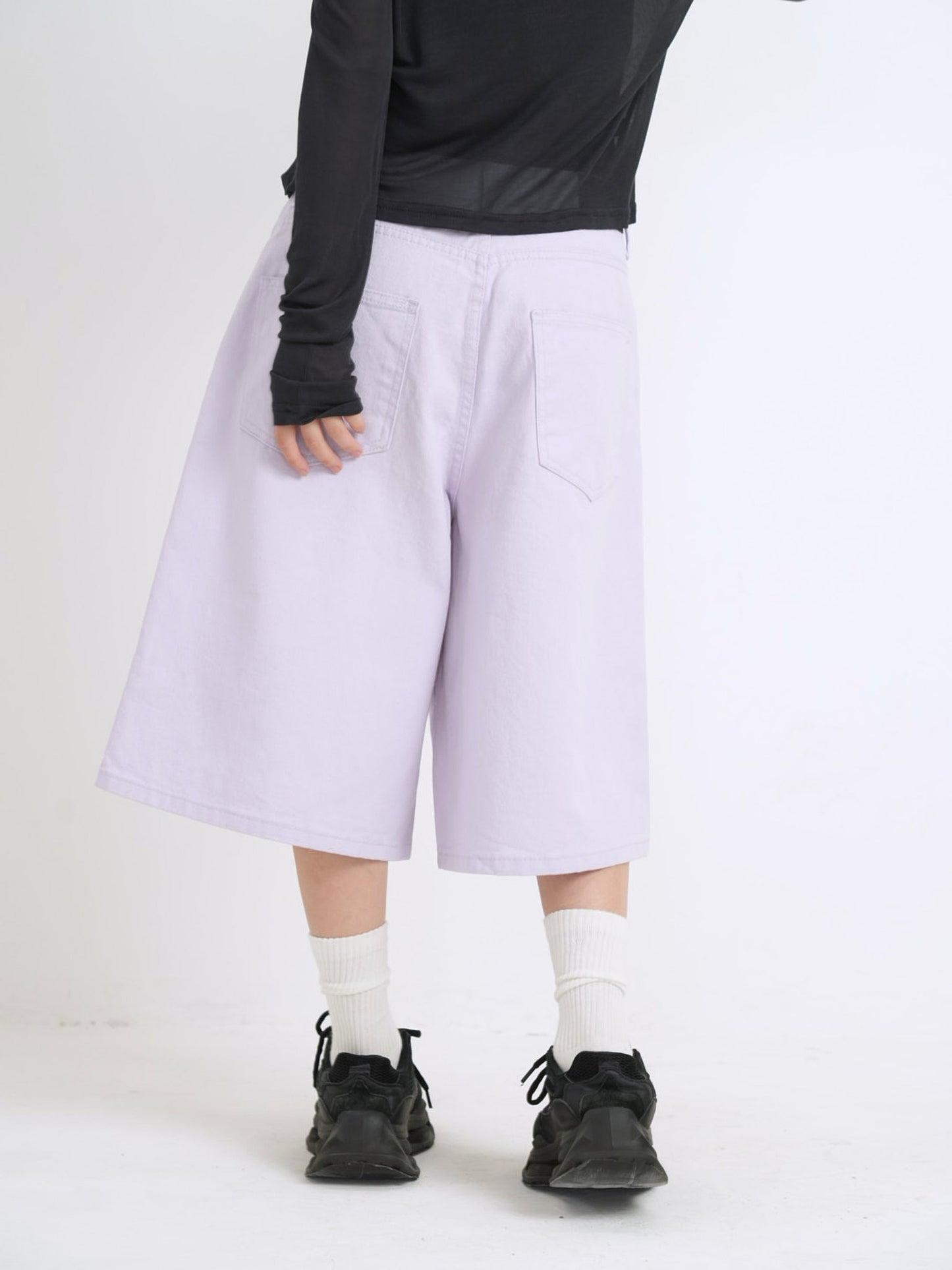 side stud bermuda pants