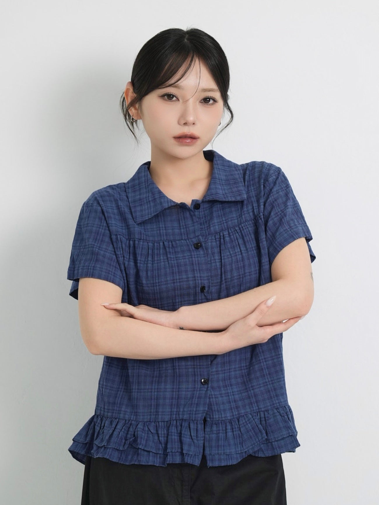 gather frill blouse