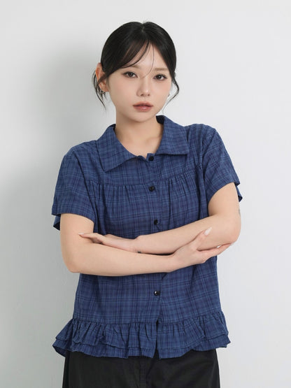 gather frill blouse