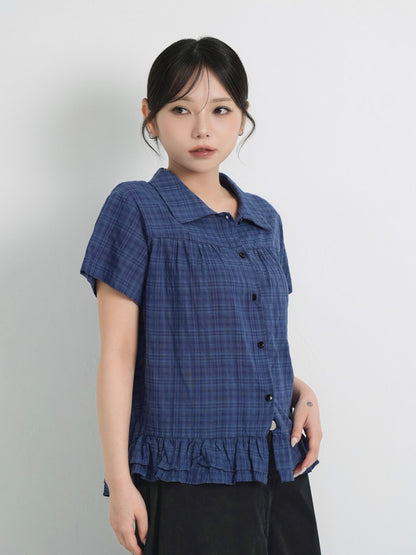 gather frill blouse