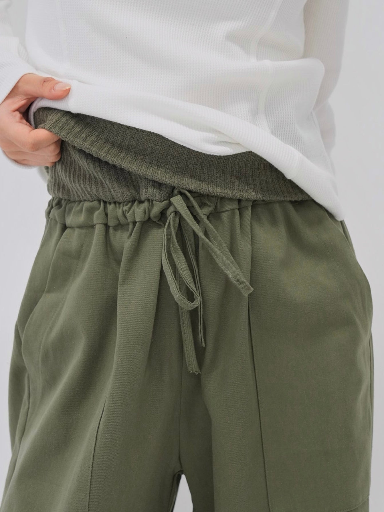 folding waist jogger pants