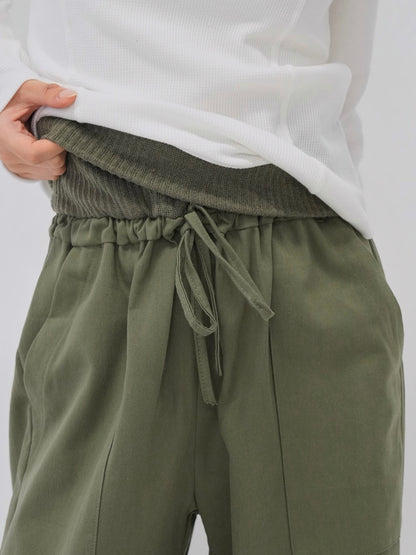 folding waist jogger pants