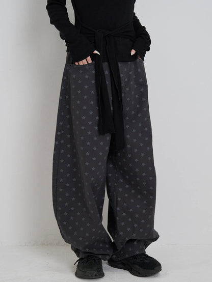 star dot balloon pants