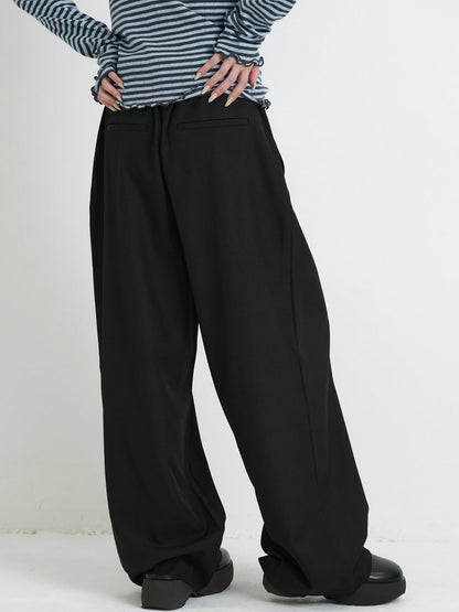 waist cord wide pants
