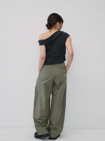 asym check blouse