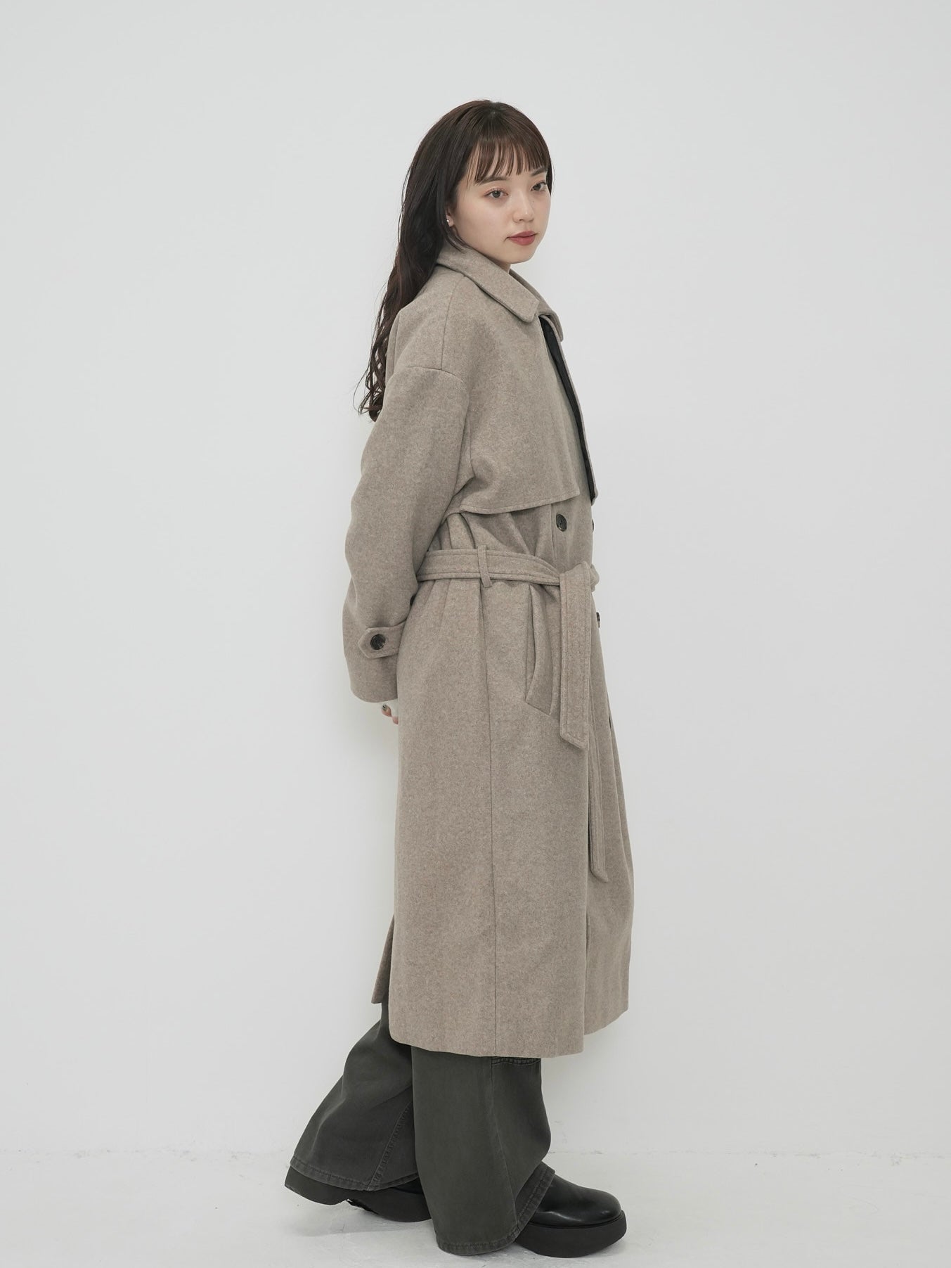 trench wool coat