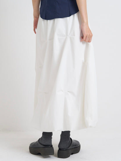 pintuck balloon skirt