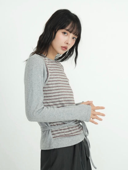 layered border wrap ribbon tops