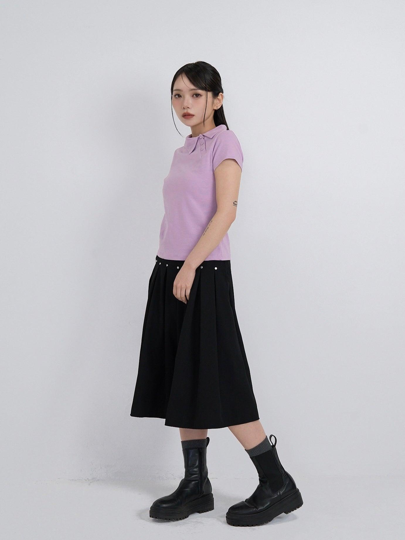 mini collar compact tops