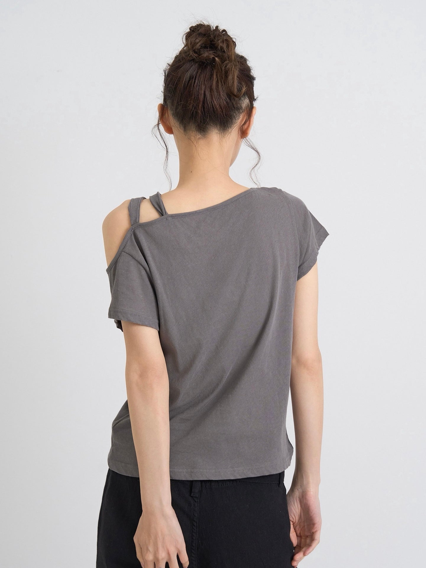 one shoulder cut tops