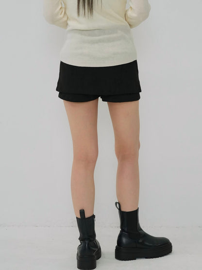 suede mini skirt pants
