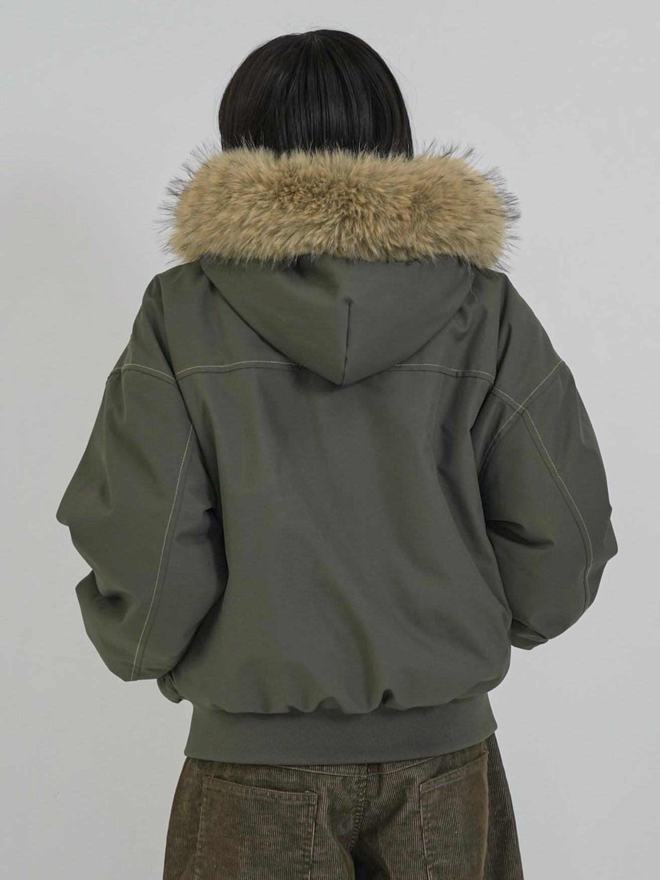 military fur hood jacket