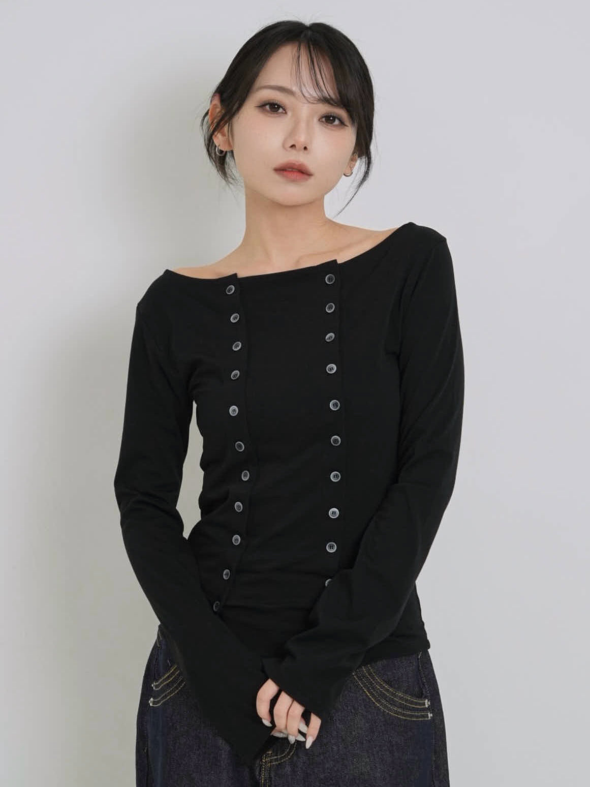 double row button tops