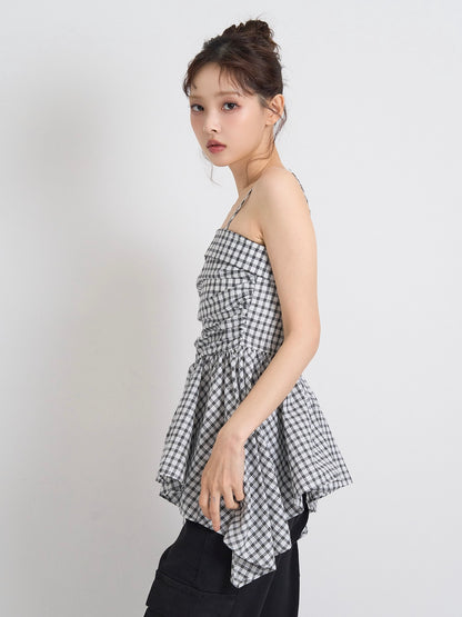 shirring peplum tops