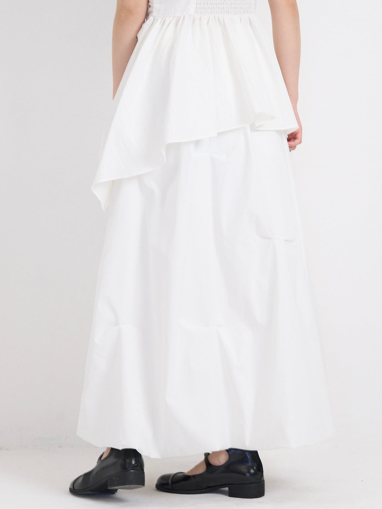 pintuck balloon skirt