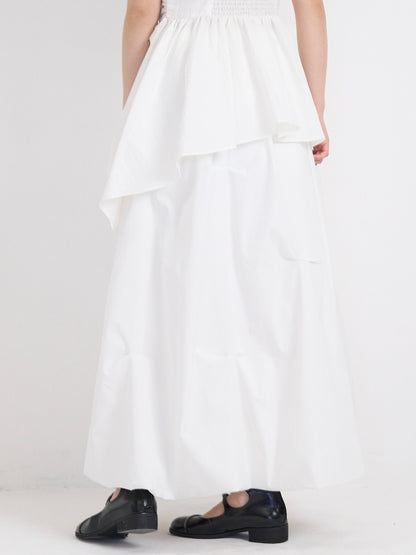 pintuck balloon skirt