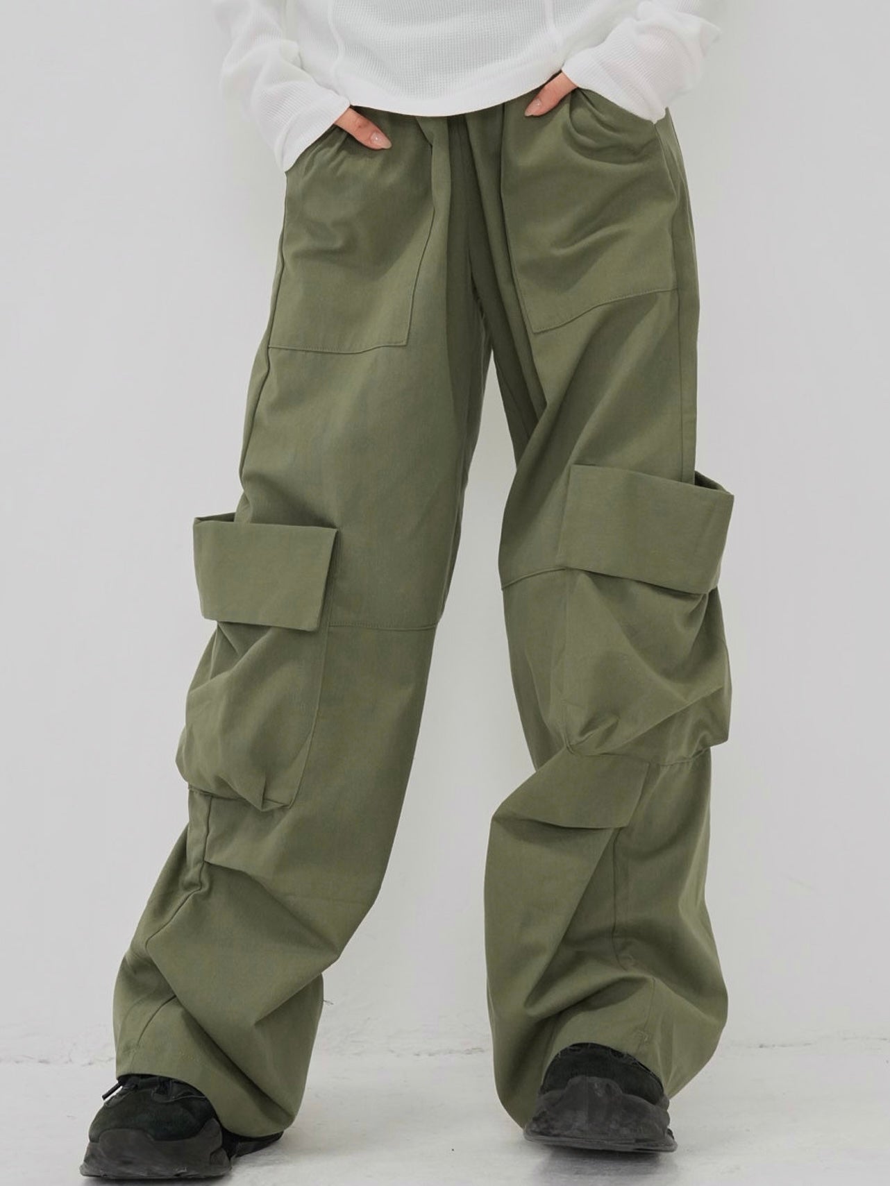 folding waist jogger pants