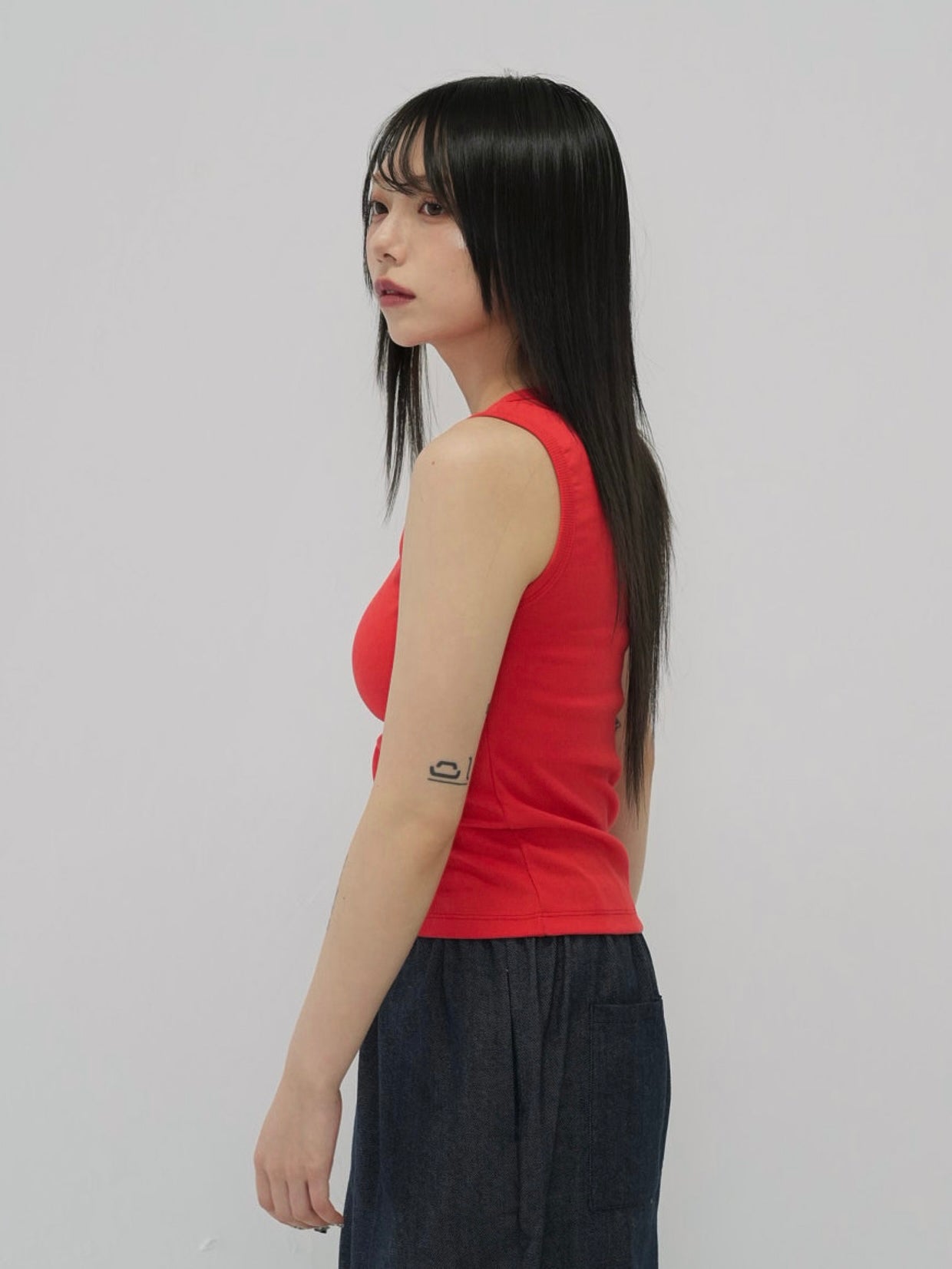 color rib tank top
