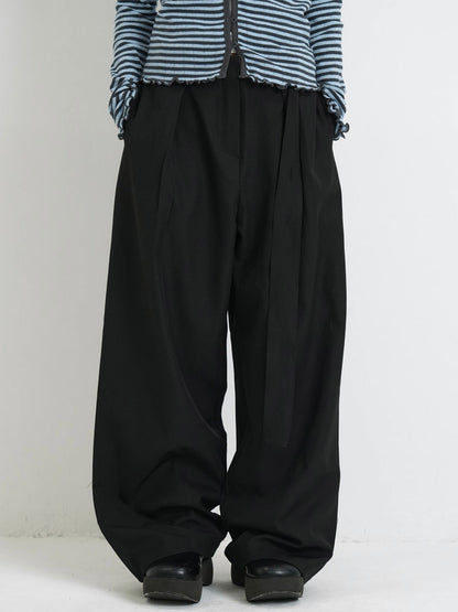 waist cord wide pants