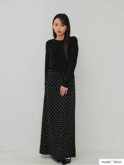 dot maxi skirt