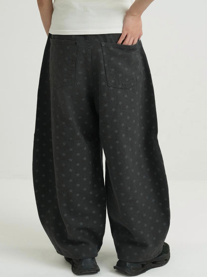 star dot balloon pants