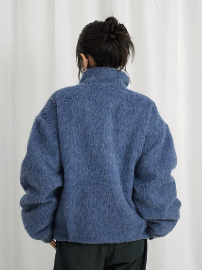 mohair snap blouson