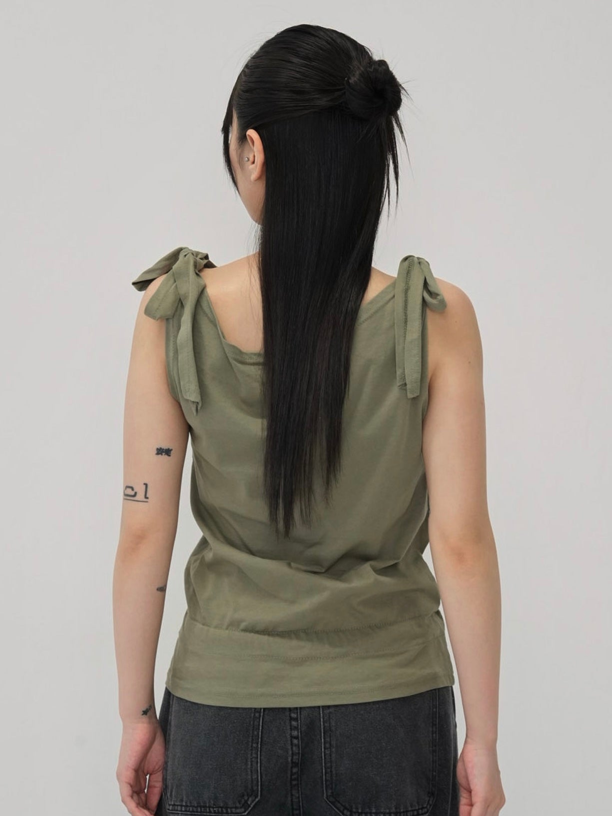 ribbon strap gather tops