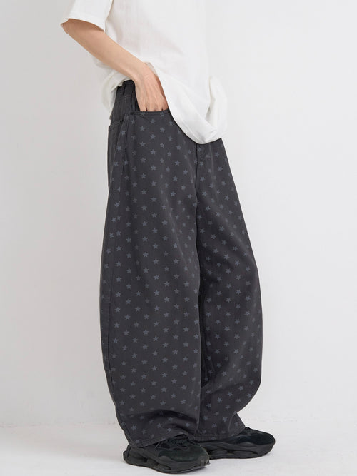 star dot balloon pants