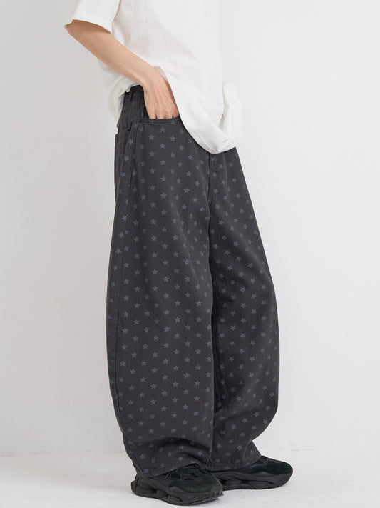 star dot balloon pants