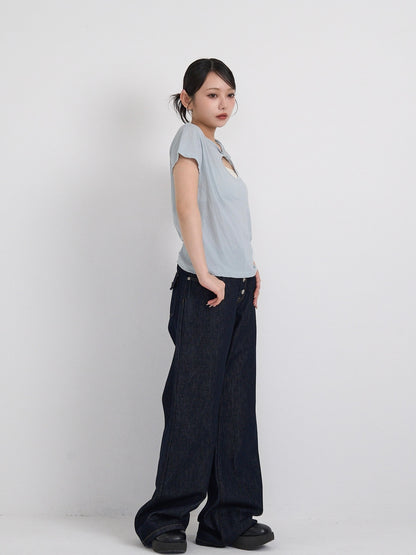 one shoulder cut tops