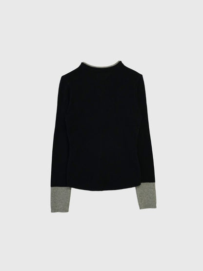 bicolor button round tops