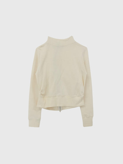 eyelet wave zip tops