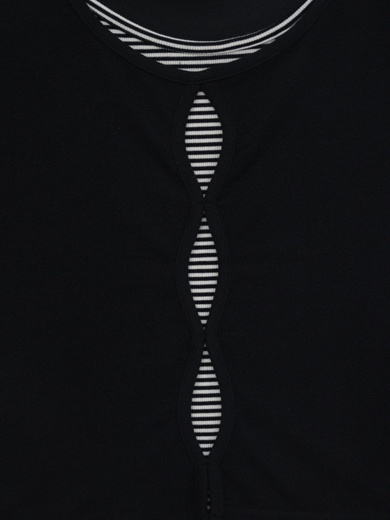 cut out stripe tops