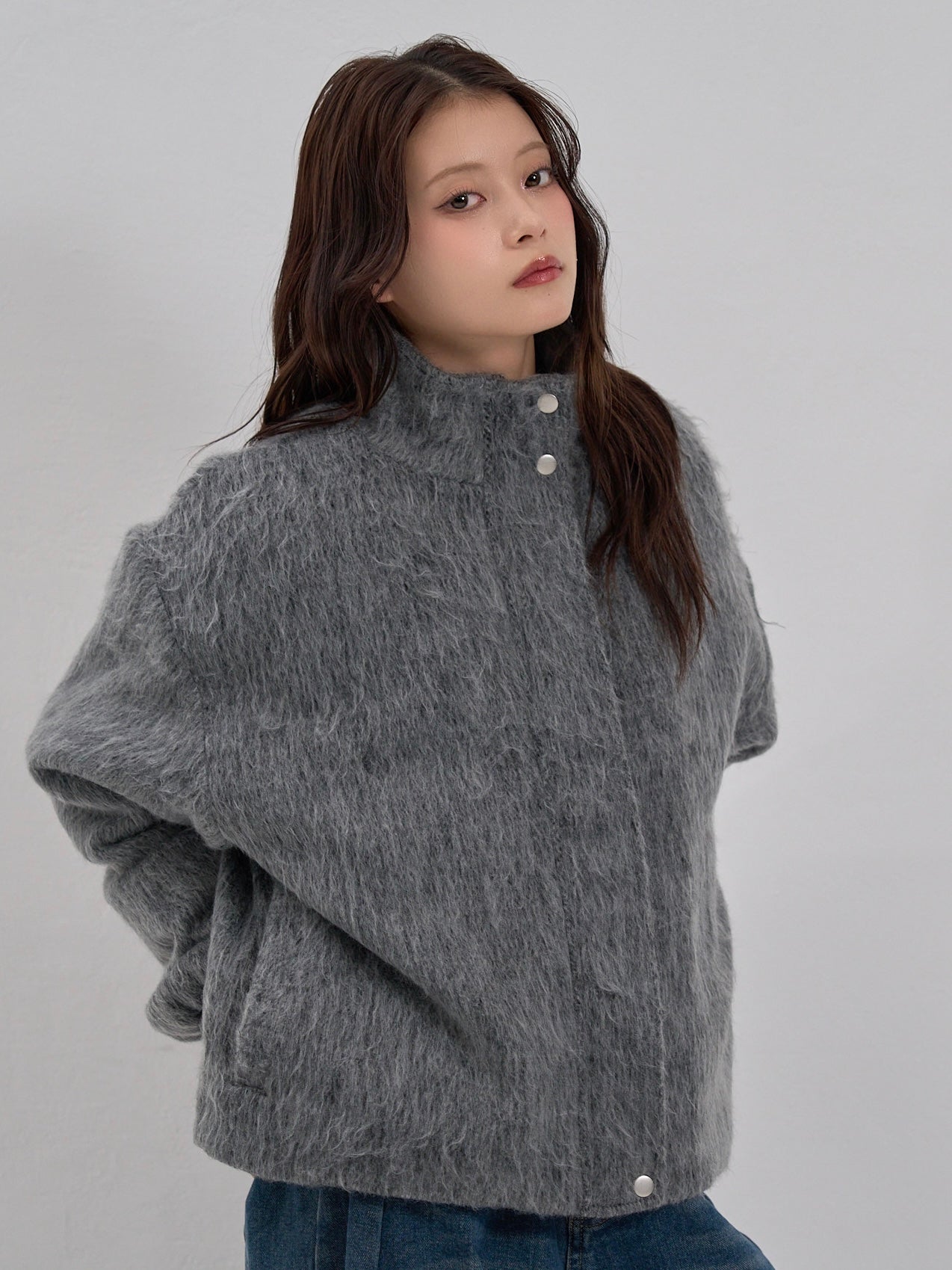 mohair tuck blouson – enewdnina