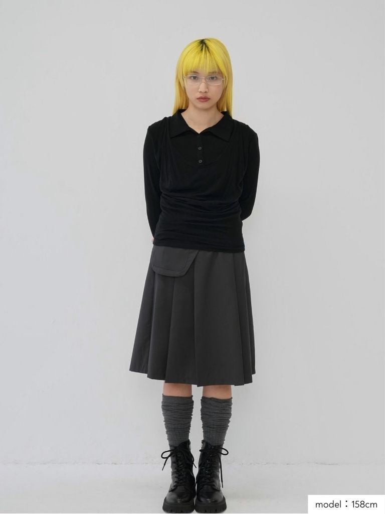 curve collar tops