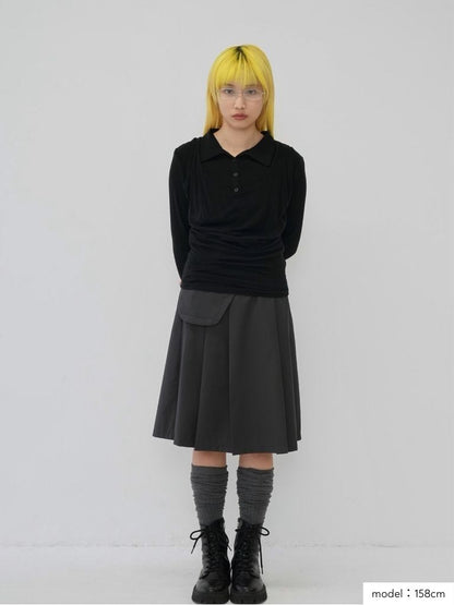 curve collar tops