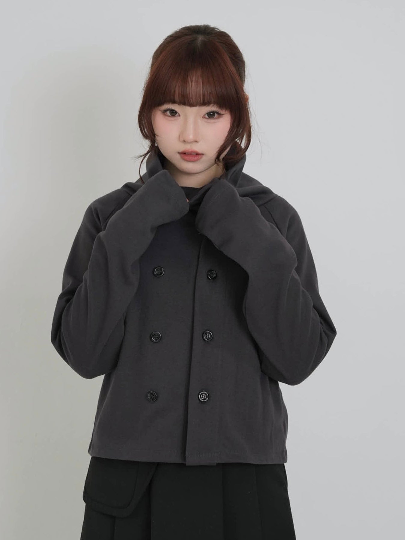 minimal double button cardigan