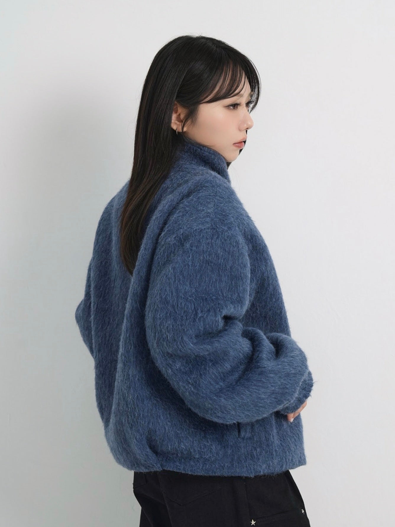 mohair snap blouson