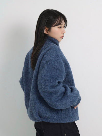 mohair snap blouson