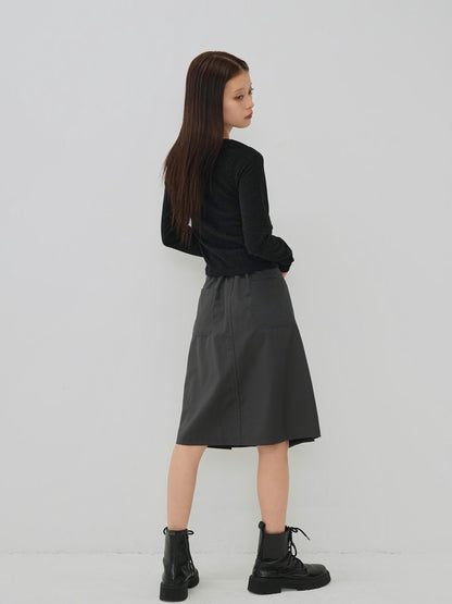 step pleats skirt