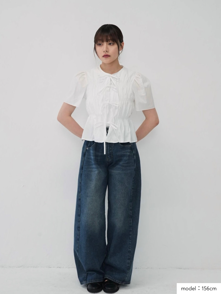 front ribbon blouse