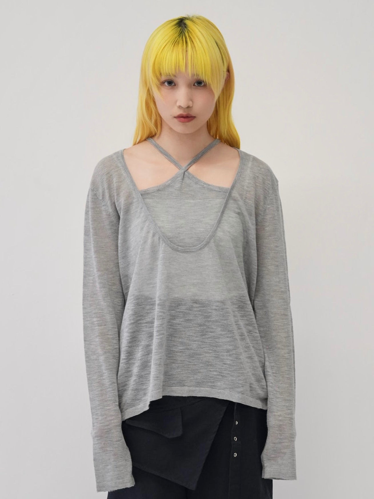 sheer cross knit
