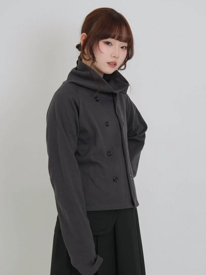 minimal double button cardigan