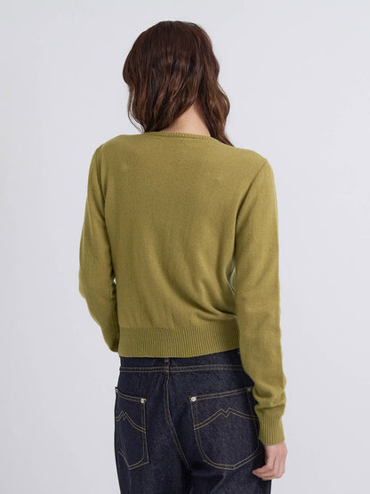 contrast line cardigan